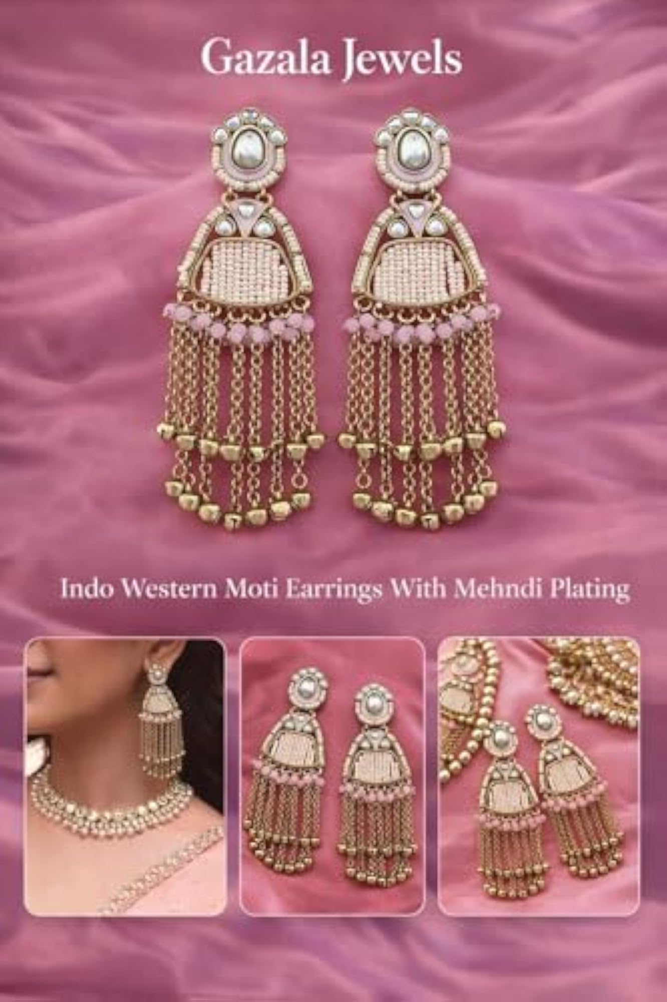 Women's Indowestern Lightweight Alloy Fashion Earrings